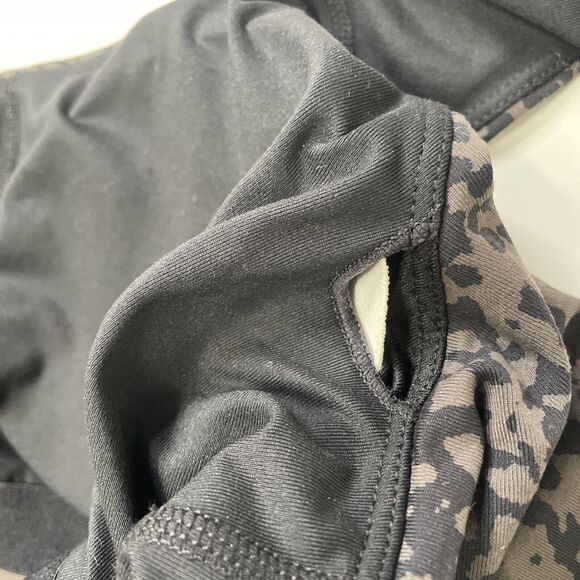 Prana Crop Top Sports Bra Adjustable UPF 50+ Chakara Dark Iron Wild XL NWT - Picture 9 of 12